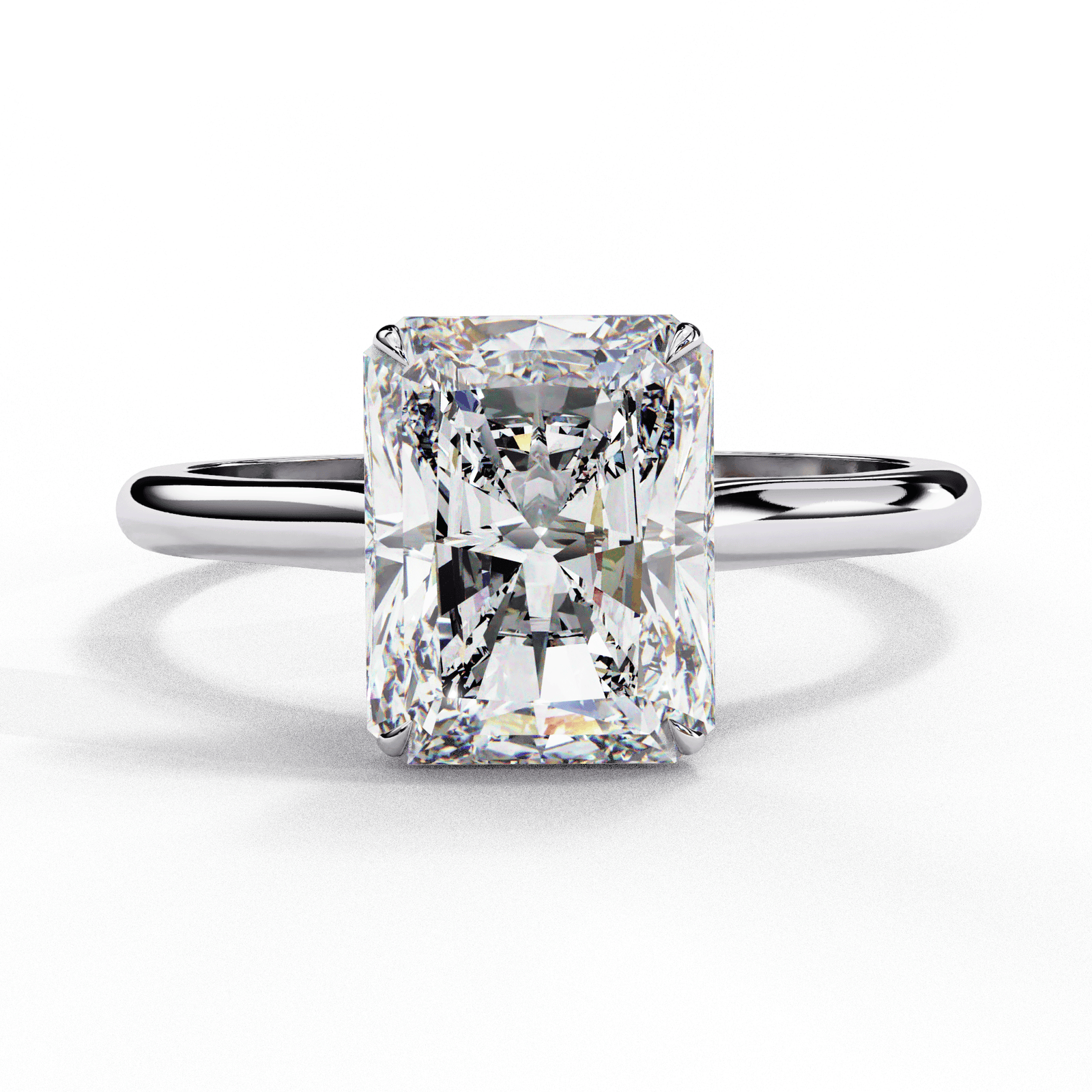 Radiant Cut Solitaire Diamond Engagement Ring